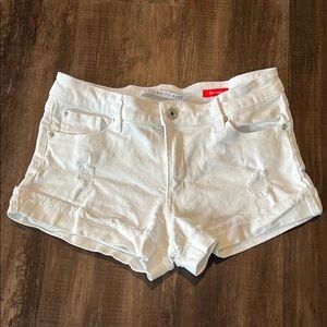 Celebrity Pink White Jean Shorts Distressed Cut-Off